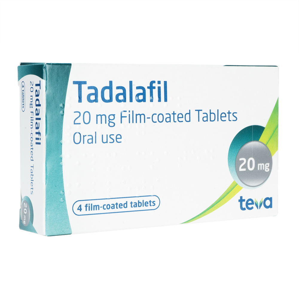 タダラフィル20mg4錠(TEVA) 1箱