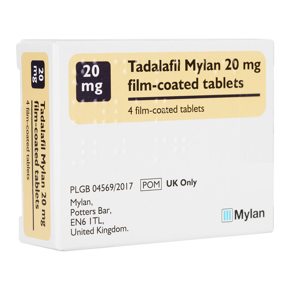 タダラフィル20mg4錠(Mylan) 7箱