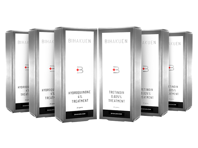 ハイドロキノン4%20g3本とトレチノイン0.025%20g3本 1セット